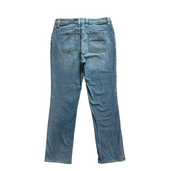 L.L.Bean Womens Favorite Fit Mid-Rise Straight Leg Jeans 10 Regular Blue Denim - Picture 3 of 3